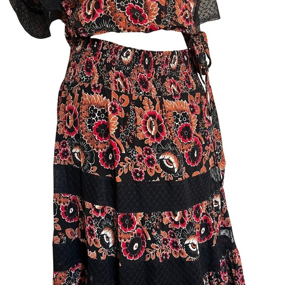 NEW Anthropologie Floral Print 2 Piece Maxi Skirt Set Bohemian Women's Size 12 - Picture 5 of 11